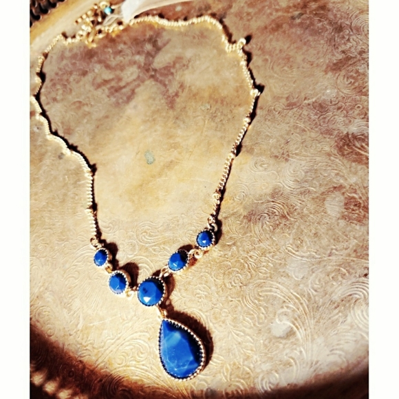 Lucky Brand Jewelry - 👻3/$30👻 Lapis Lazul Gemstone Bronze Chain Jewel